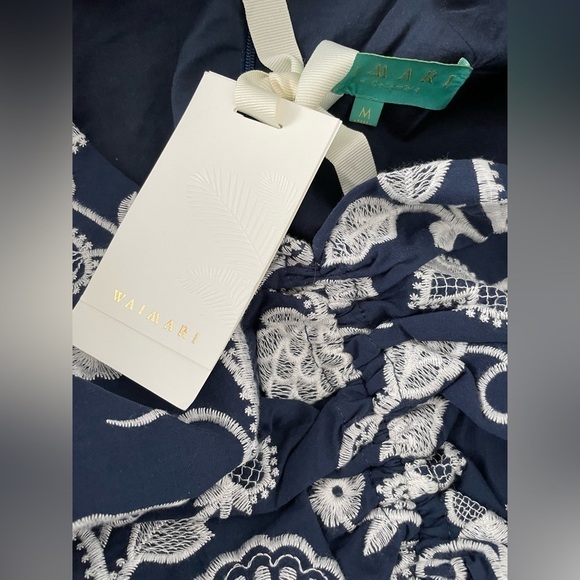 WAIMARI's 'Emanuelle' navy embroidered midi dress NWT - Picture 11 of 13